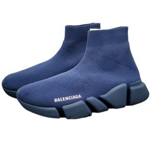 Balenciaga Women Speed 2.0 Knit Sock Sneaker Dark Navy US 7